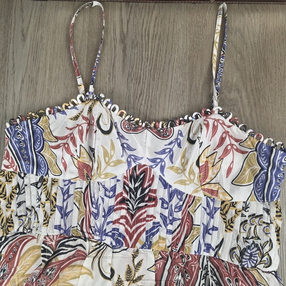 Farm Rio Off-White Boho Glam Loopy Trim Maxi Dress Size XL - Picture 7 of 11